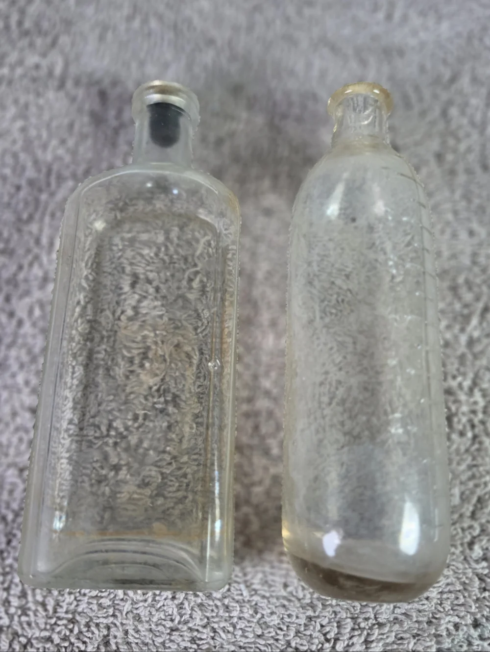 Clear Glass Bottle Set - Transparent Decorative Bottles